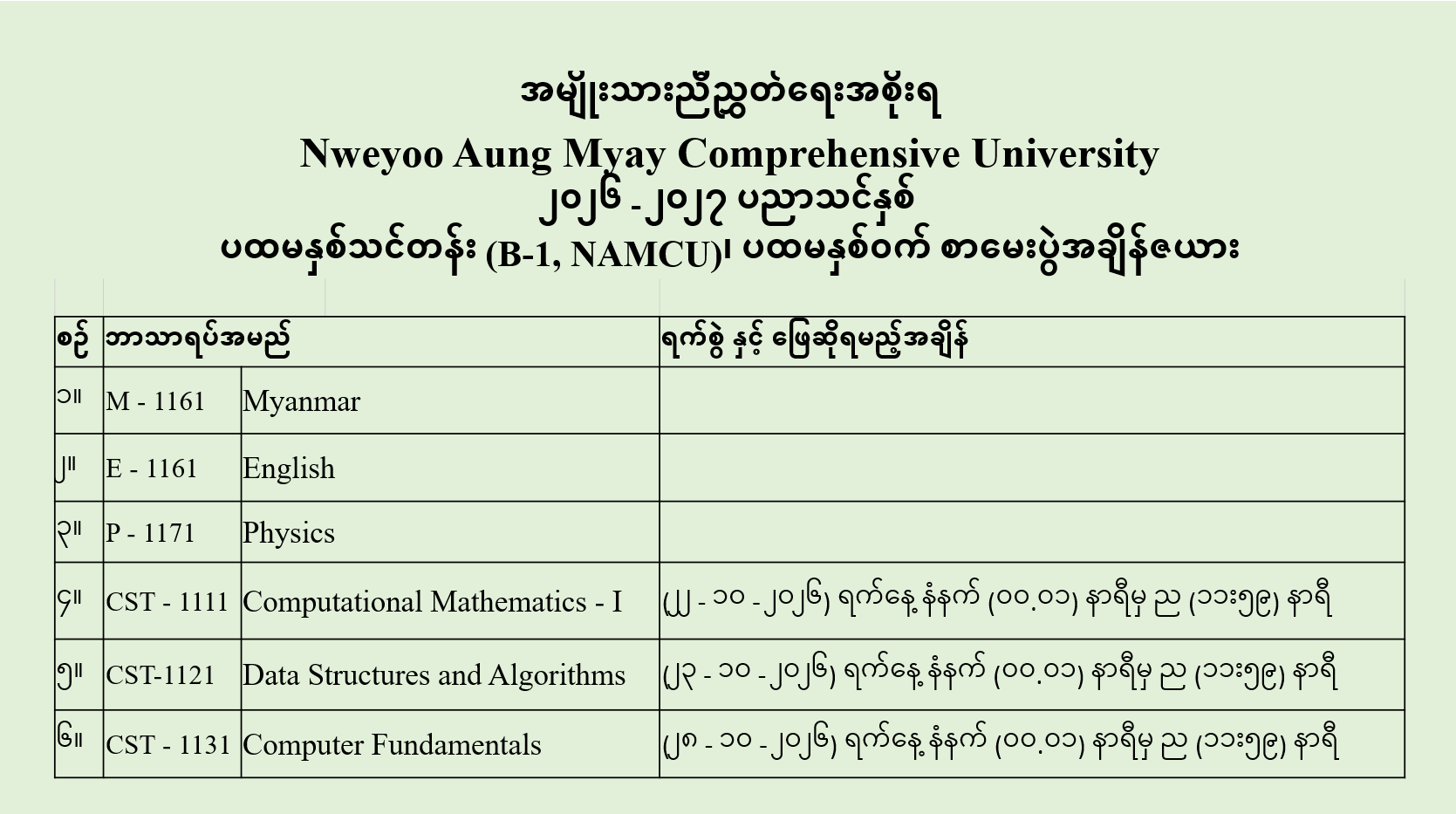 NAMCU